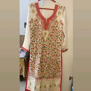 Zari Work Embroidery Kurta