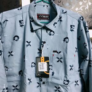 Printed Coller Shirt Like New