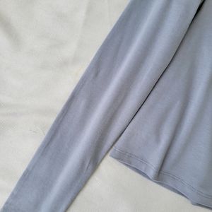 H&M Square Neck Grey Top/ SIZE-S