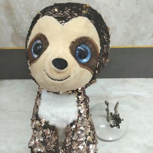 Sequin-Embellished Sloth 🦥 Soft Toy