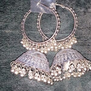 silver earrings