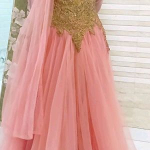 Valentine Special Peach 🍑 Cindrella Gown..