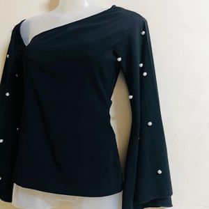 Korean Designer Black Top