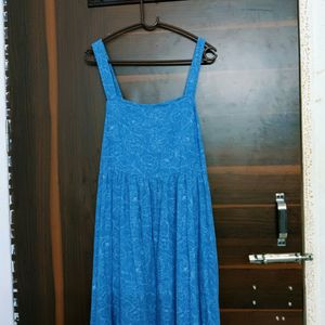 (Discounted) Bow Back Blue Dress