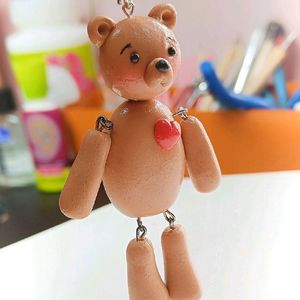 Bear Clay Keychain