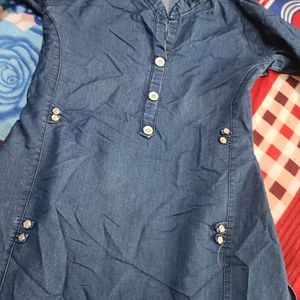 Denim Kurta