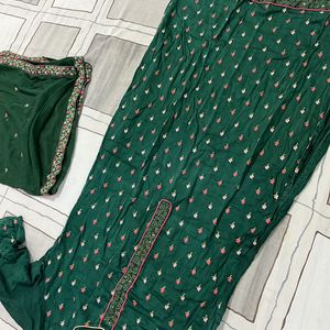 Green Kurta With Dupatta