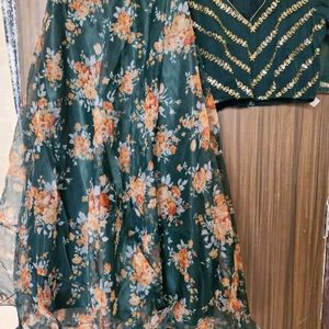 Organza Lehenga Choli With Dupatta