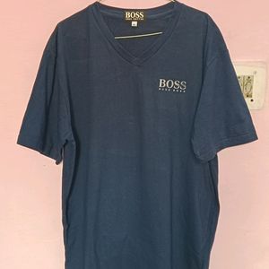 HUGO BOSS Navy Blue Men's Tshirt