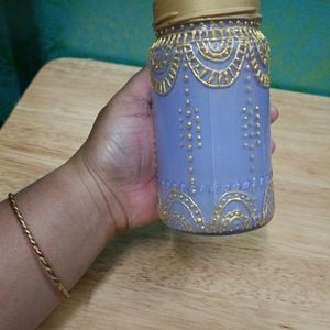 Beautiful Hand Painted Moroccan Mason Jar