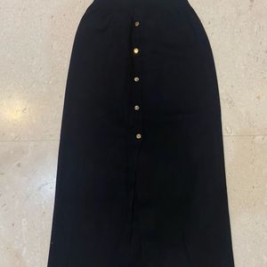 Black Slit Skirt