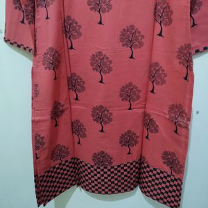 Naomi Tree Print Red Black Kurta