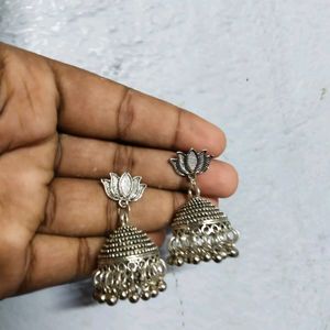 Handmade Silver Jhumka