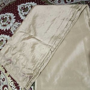 Satin Jari Work Women Saree