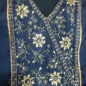 3pcs Suit With Embroidery And Gota Patti Work