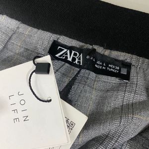 Zara Checkered Tailored Trousers