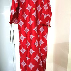 Rayon Foil Print Stitched Kurta