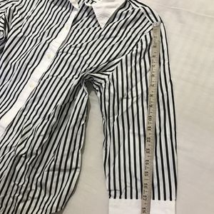 Black+white Striped Shirt Fits M-XL