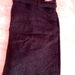 Casual Women Or Girls Flared Trouser Shine Black