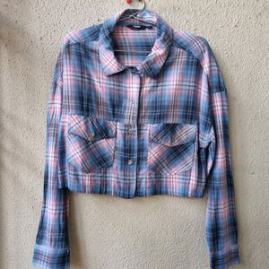 Checkered Crop Shirt