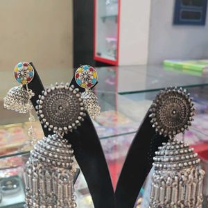 Oxidised Earrings Combo (Set 2)+ 1 Pcs Tana