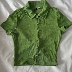 H&M Green Crop Tee