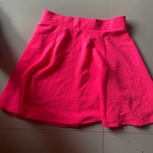 H&M SKIRT(fluorescent Pink Colour)