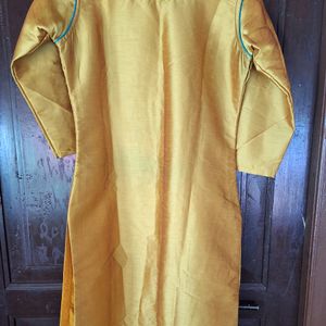 Mustard Green Kurta