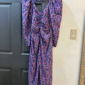 Zara Purple Floral Dress