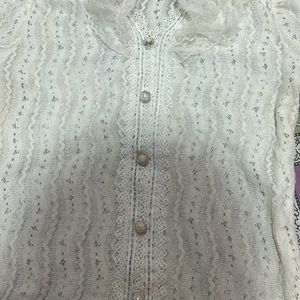 Off White Netted Top- Wore Once