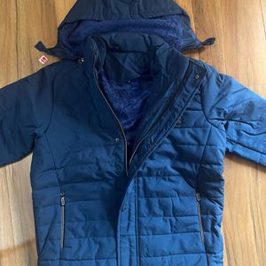 Brand new Mens jacket blue colour with hood