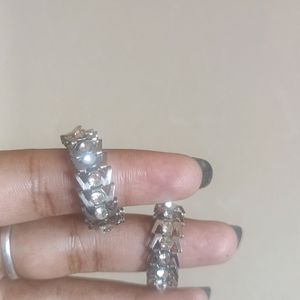 Unused Stylish Silver Earrings