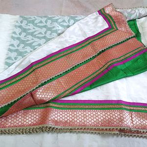 💥🆕️ Brasso Self Design Saree With Brocade Border