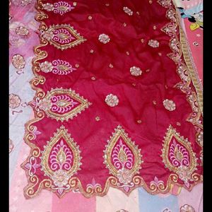 Heavy Embroidery Saree Net+Velvet