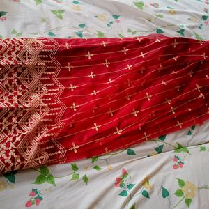 Red Lengha With Dupatta