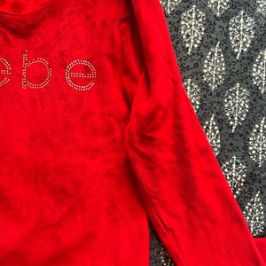 Bebe Red Sweatshirt