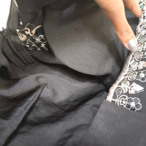 Black Georgette Heavy Lehnga Choli With Necklace D