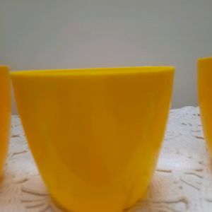 PLANTER (Set of 3) Yellow Color