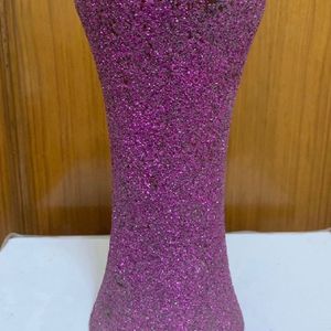 Purple Glitter Vase