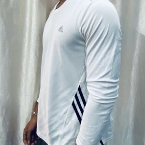 Adidas Unisex White Long Sleeve T-shirt
