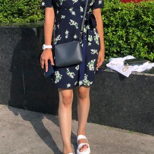 Floral Mini Wrap Dress