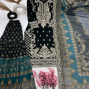 Gharara Top Dupatta Set