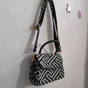 Black & White Sling Bag