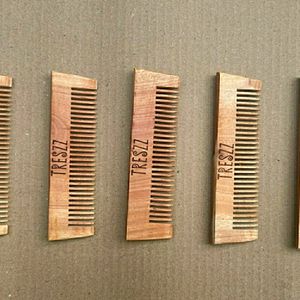 Set Of 5 Neem Wooden Comb| Brand New✨