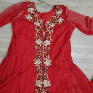 Heavy Work Party Wear Flared Anarkali Suit