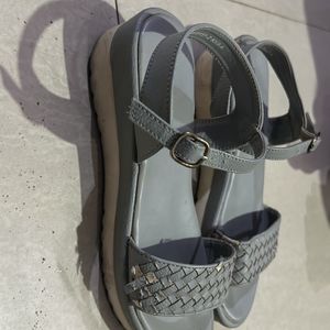 Khadims Grey Sandal Size UK4/EURO37