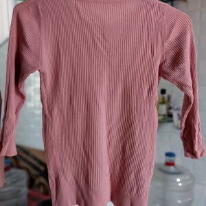 Nude Pink Ribbed TOP. ( NEW )