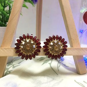 NEW Maroon Colour Studs