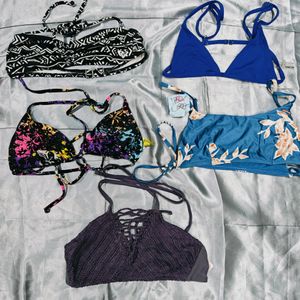 Combo Of Five Branded Halter Neck Bra