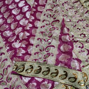 Beetroot Colour Saree